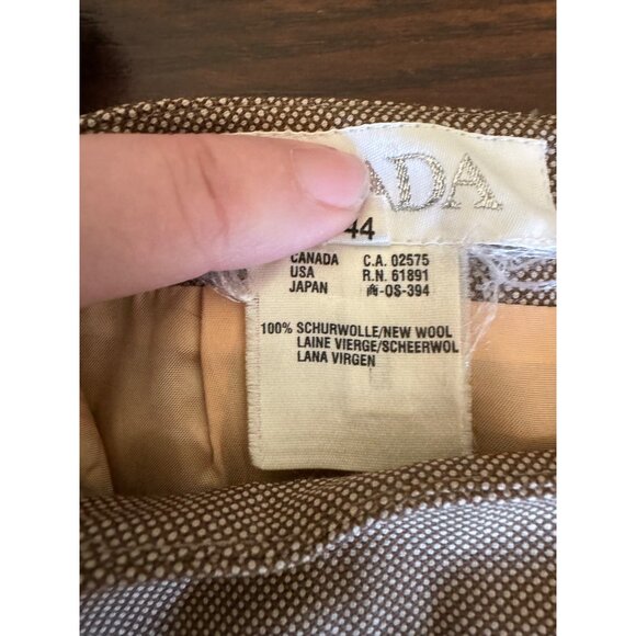 Escada Vintage Light Brown Knee Length Pencil Skirt New Wool Euro 44 US Large - Picture 9 of 9